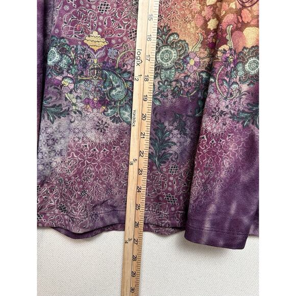 Women’s Plus 3X XCIT USA Vintage V Neck Long Sleeve Tunic Top Long Sleeve Fall - Picture 16 of 16